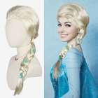 Pruik Elsa Frozen met vlecht + gratis haarnetje