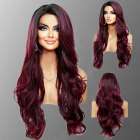 Luxe lace front pruik lang haar zonder pony Kim - Sangria