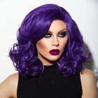 Lace front Diva / Drag pruik groot volume Reagan Electric Grape