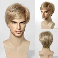 Herenpruik kort blond mix