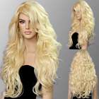 Pruik lang lichtblond haar met slagen model Vienna kleur 613