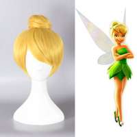 Elfje Tinkerbell pruik kort haar met knotje