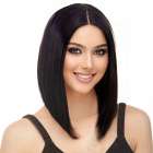 SALE Luxe lace front pruik bruin steil haar bob model Adele kleur 4